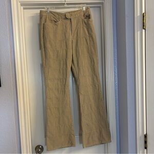Oxford & Fulham Vintage Style Tan Corduroy Paneled Flare Pants Women’s Sz 8